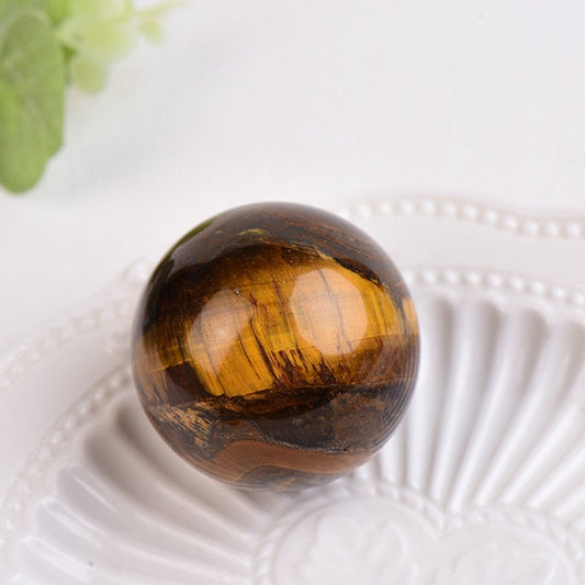 Natural Crystal Ball (Tiger's Eye & Obsidian)