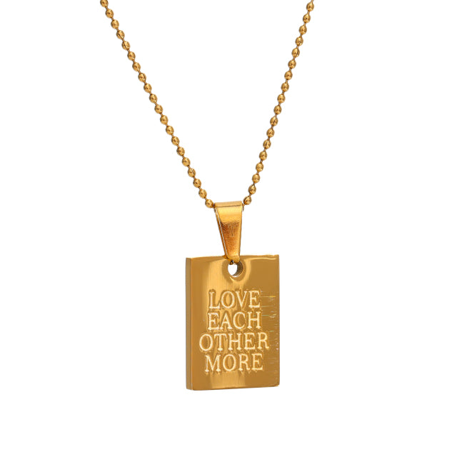 Self Love & Inspiration Necklace  18K Plated PVD