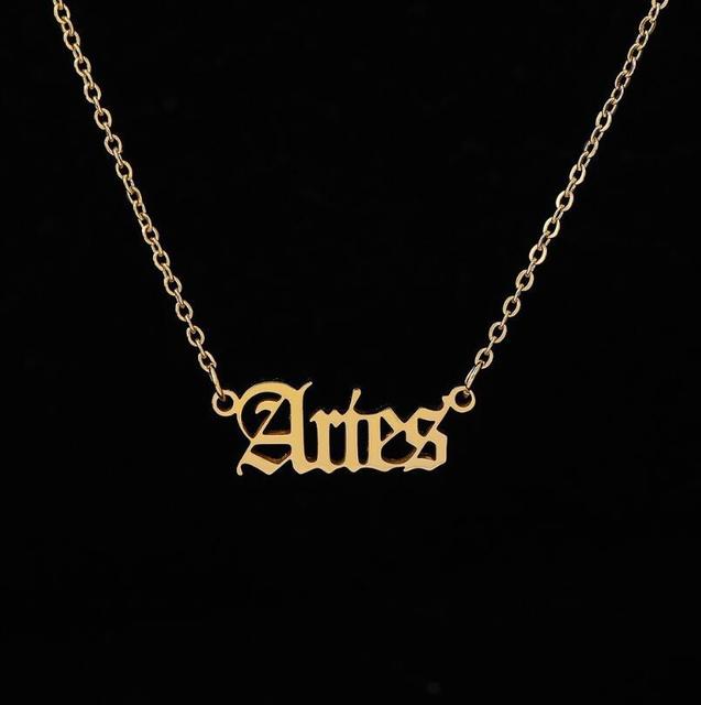 Zodiac Necklace Alphabet