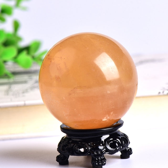 Natural Crystal Ball (Tiger's Eye & Obsidian)