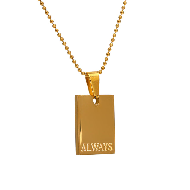 Self Love & Inspiration Necklace  18K Plated PVD