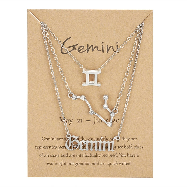 Zodiac Sign Stacked Necklace