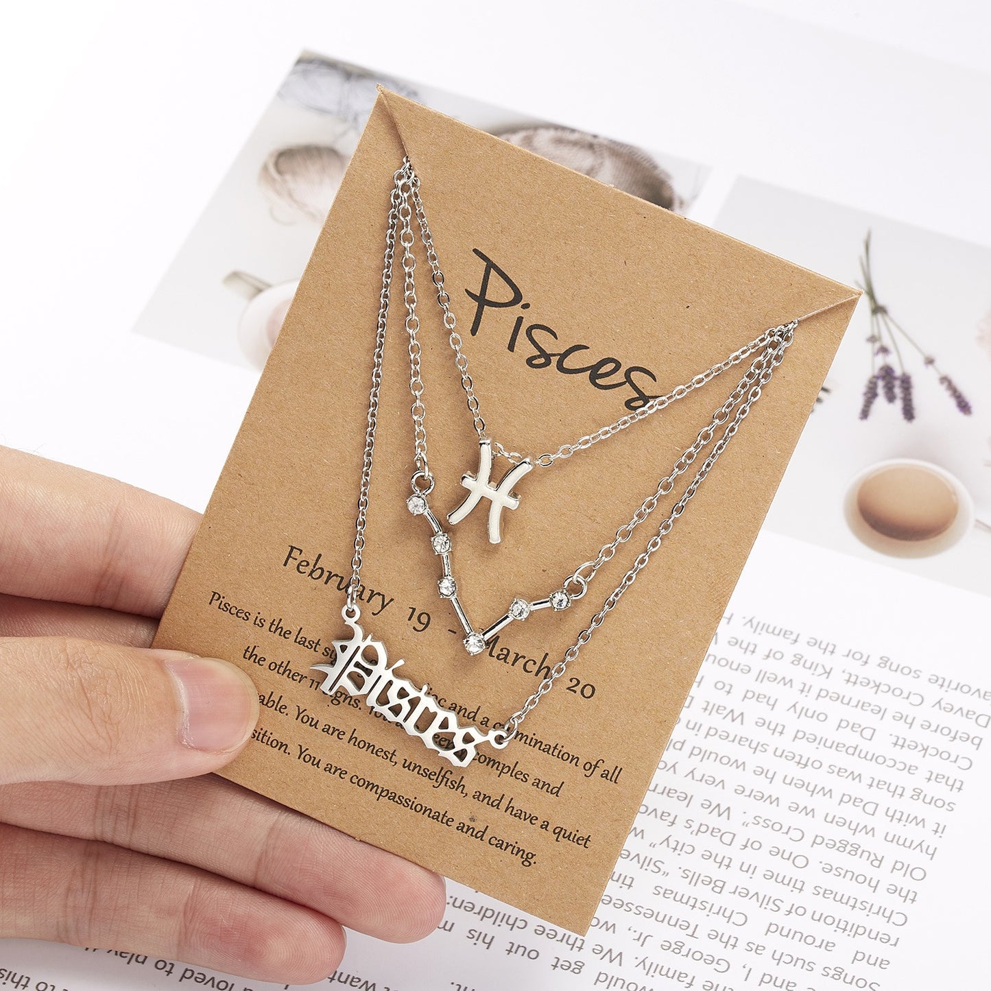 Zodiac Sign Stacked Necklace