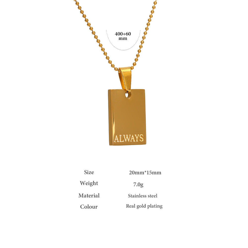 Self Love & Inspiration Necklace  18K Plated PVD